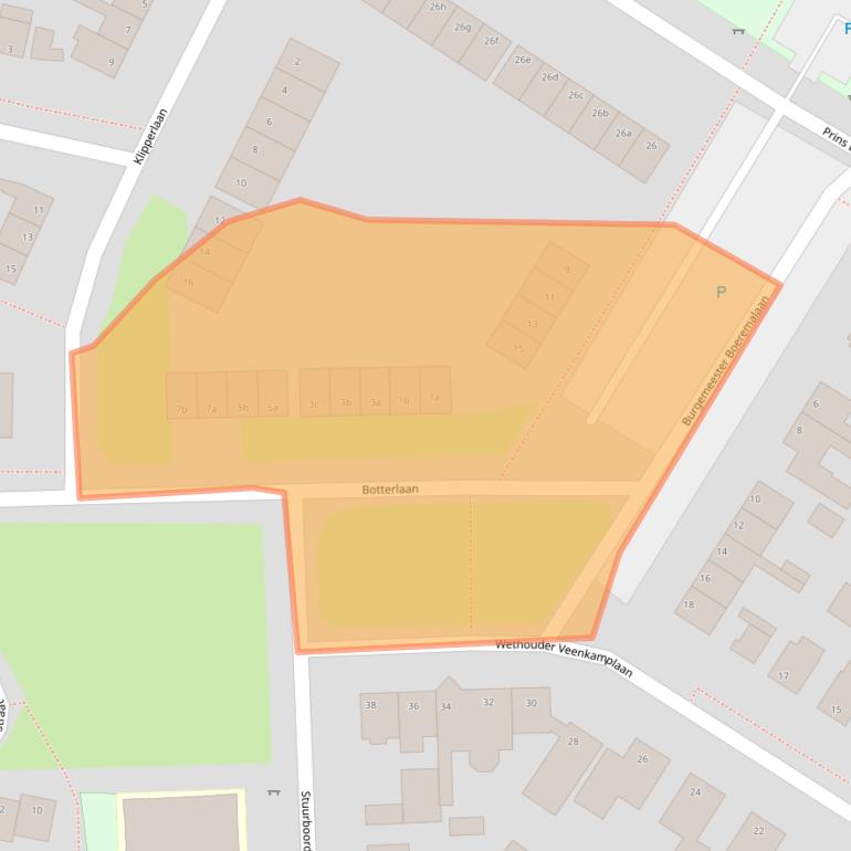 Kaart van postcodegebied 9934EW.