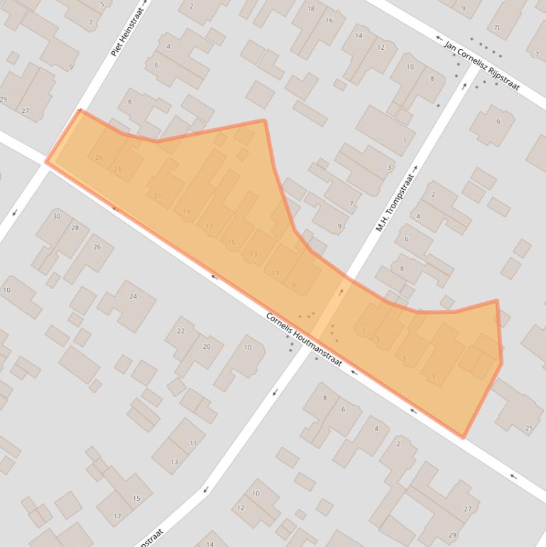 Kaart van postcodegebied 9934HD.