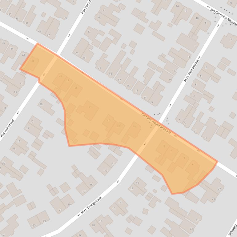 Kaart van postcodegebied 9934HG.