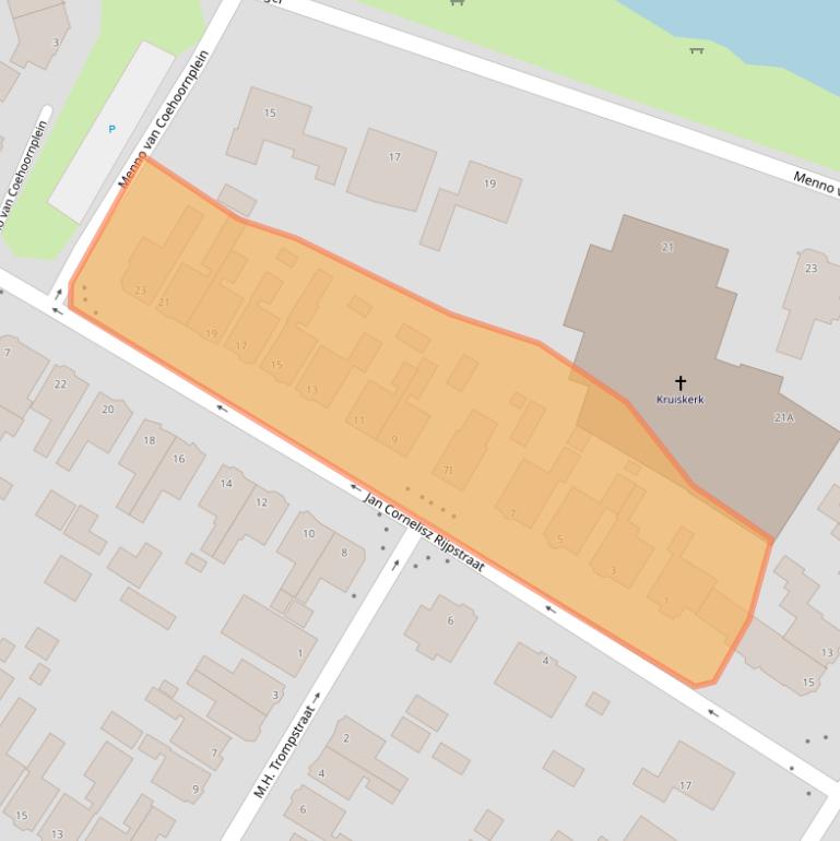 Kaart van postcodegebied 9934HS.