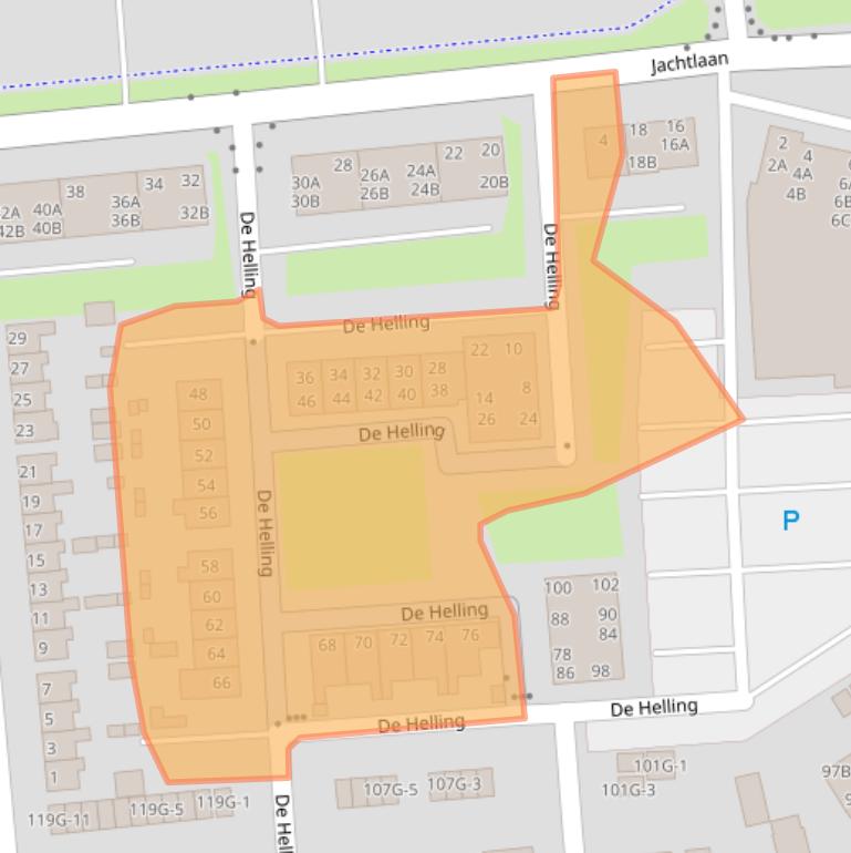 Kaart van postcodegebied 9934JJ.