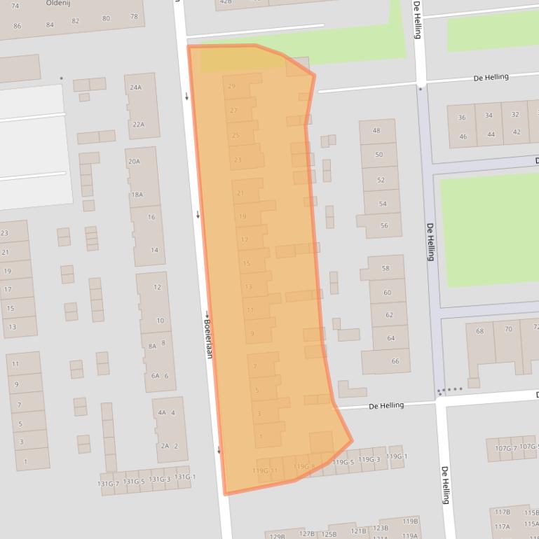 Kaart van postcodegebied 9934JL.