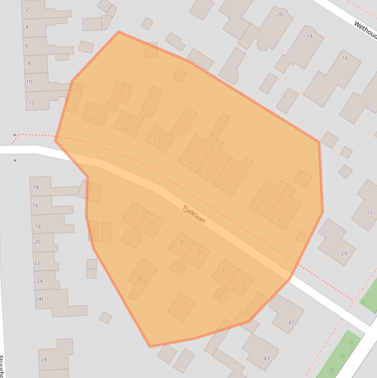 Kaart van postcodegebied 9934JP.