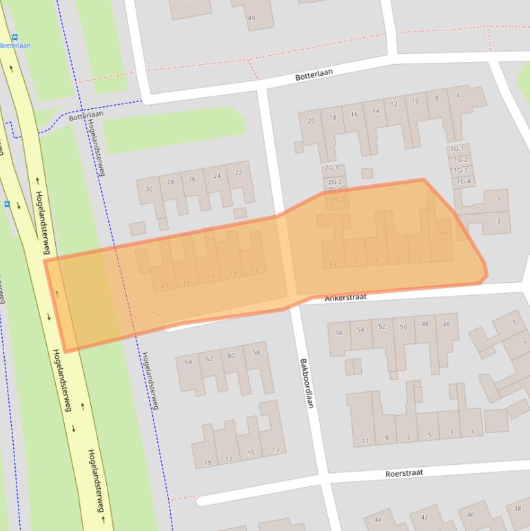 Kaart van postcodegebied 9934KA.