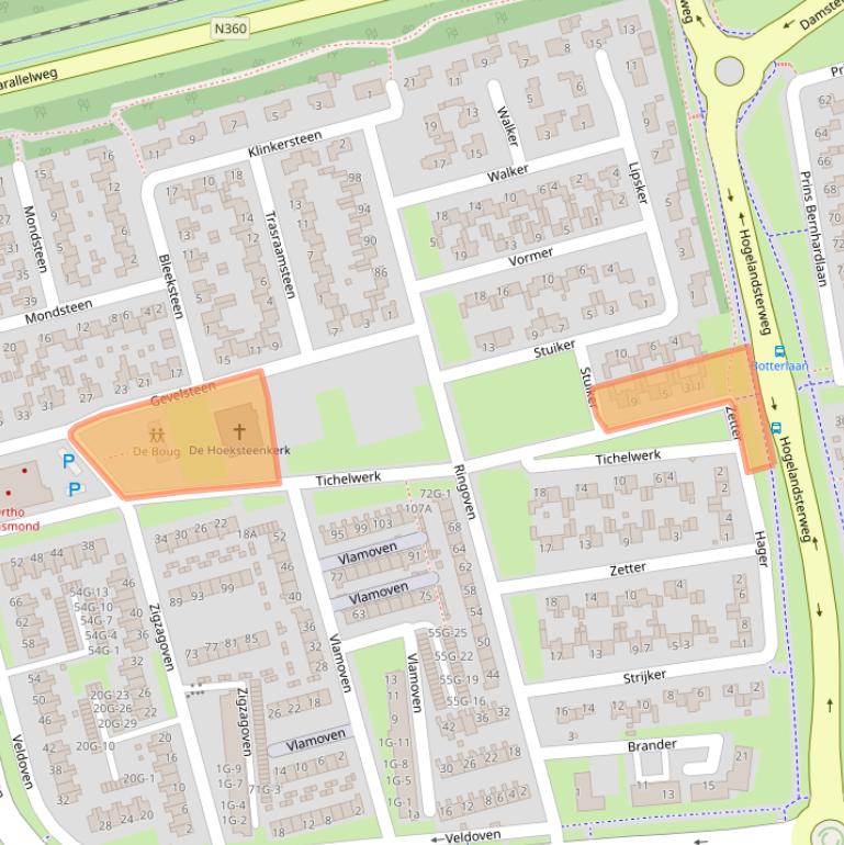 Kaart van postcodegebied 9934LA.