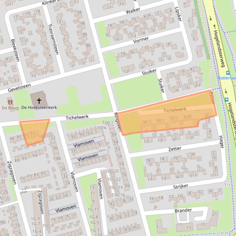 Kaart van postcodegebied 9934LB.