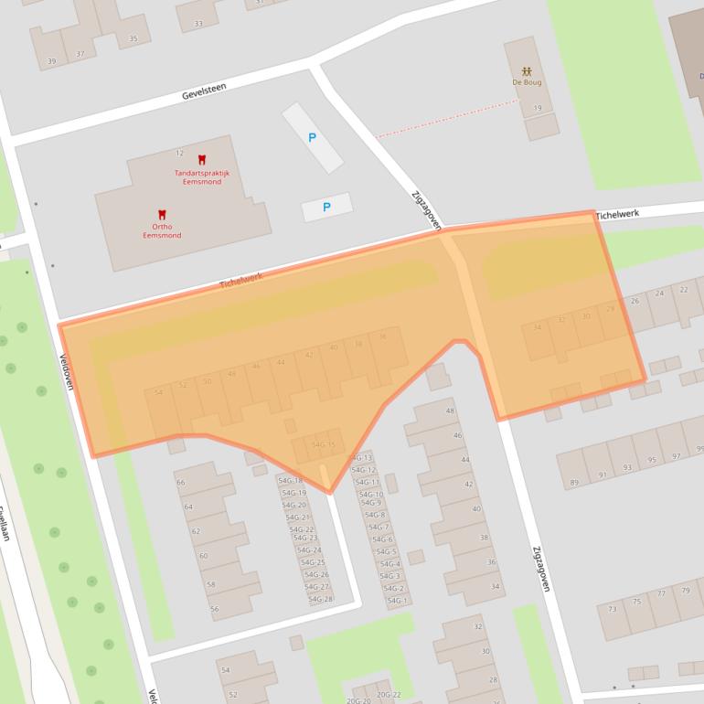 Kaart van postcodegebied 9934LC.