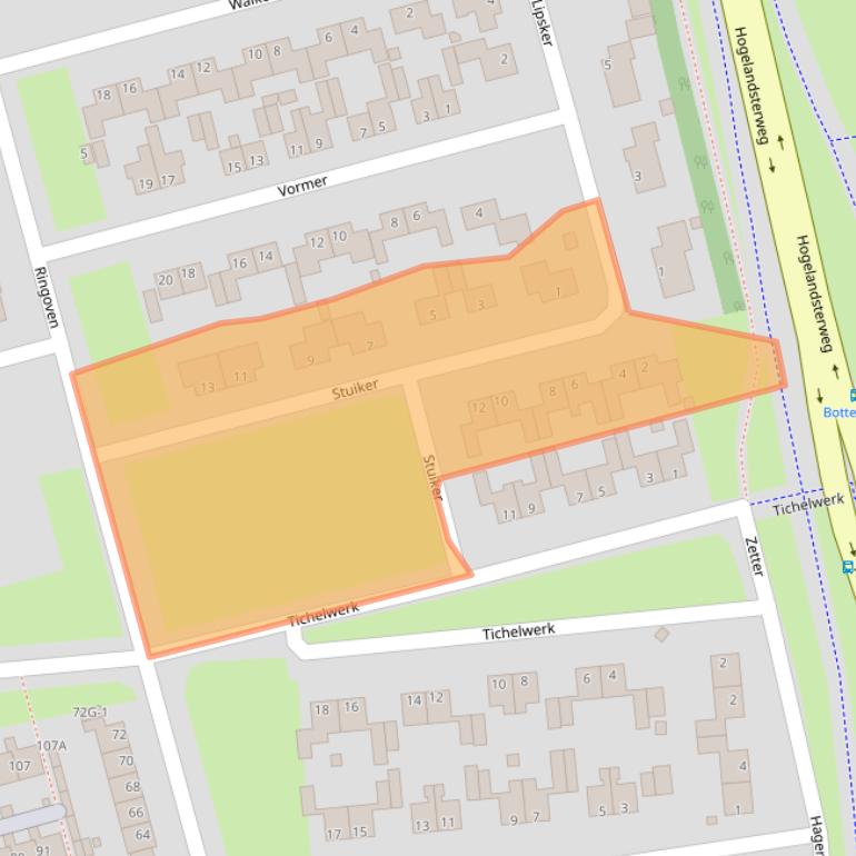 Kaart van postcodegebied 9934LH.