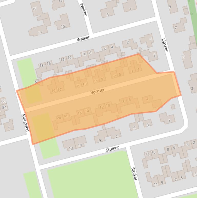 Kaart van postcodegebied 9934LJ.