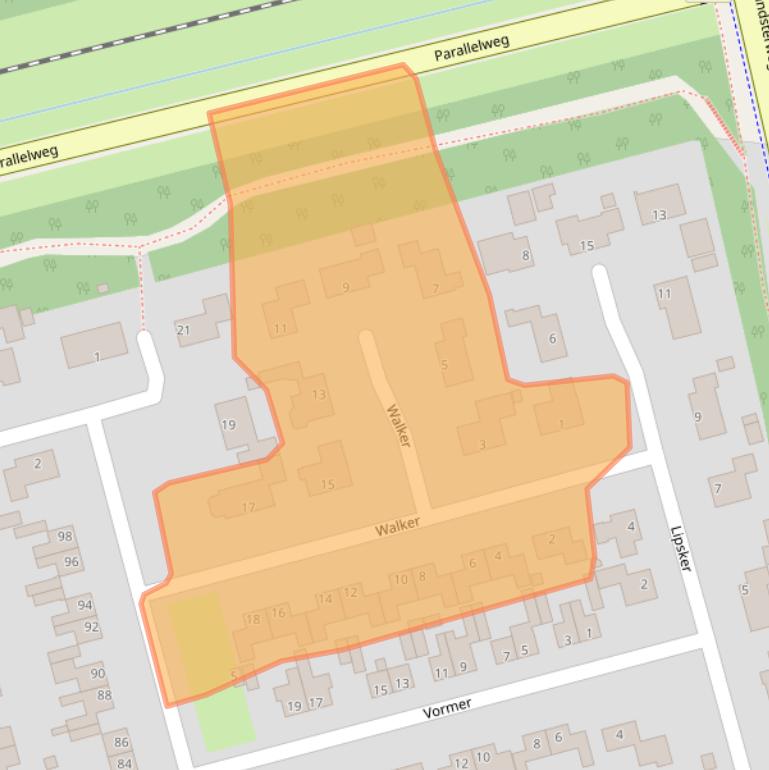 Kaart van postcodegebied 9934LK.