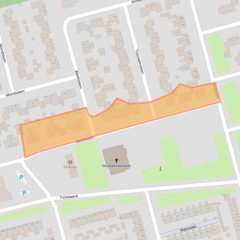Kaart van postcodegebied 9934LM.