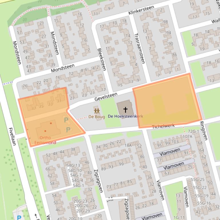 Kaart van postcodegebied 9934LN.