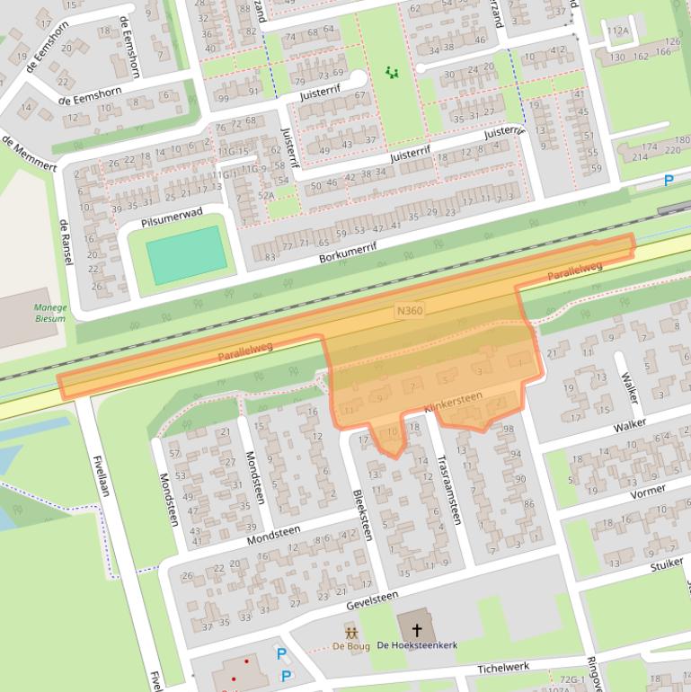 Kaart van postcodegebied 9934LP.