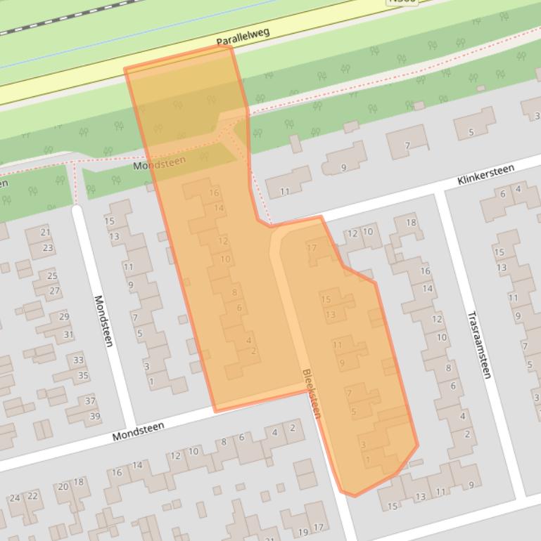 Kaart van postcodegebied 9934LS.