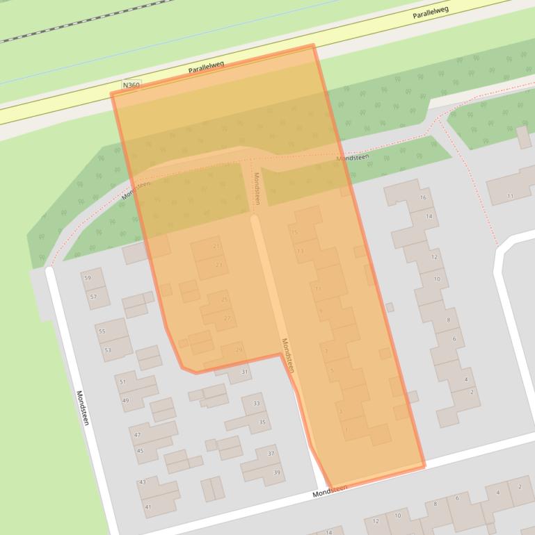 Kaart van postcodegebied 9934LT.