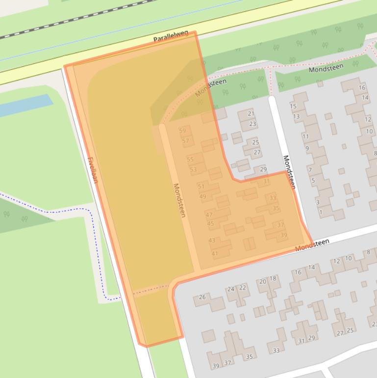 Kaart van postcodegebied 9934LV.