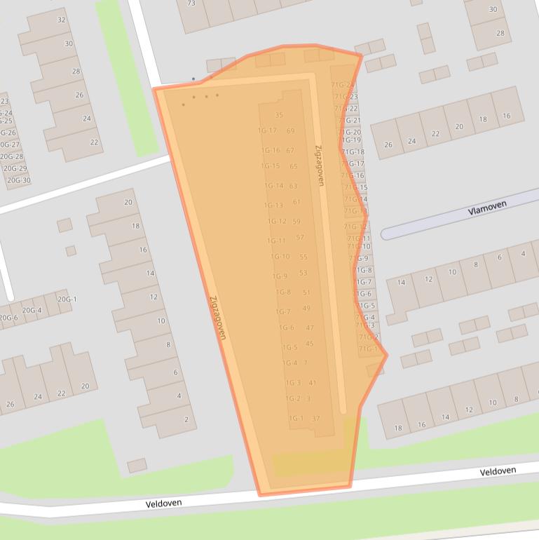 Kaart van postcodegebied 9934NA.