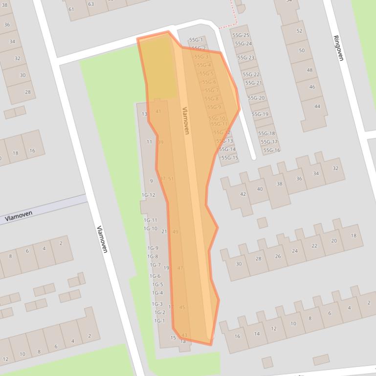 Kaart van postcodegebied 9934NE.