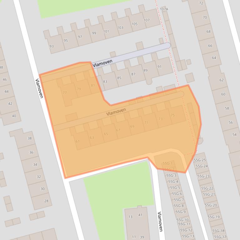 Kaart van postcodegebied 9934NG.