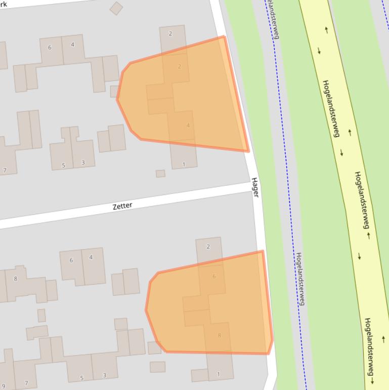 Kaart van postcodegebied 9934NN.