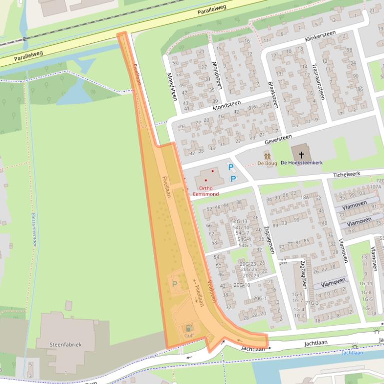 Kaart van postcodegebied 9934NP.