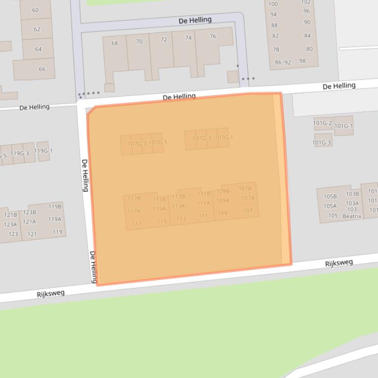 Kaart van postcodegebied 9934PG.