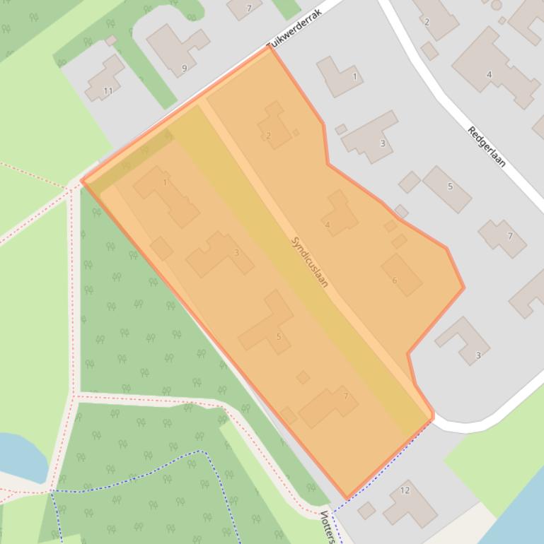 Kaart van postcodegebied 9934PT.