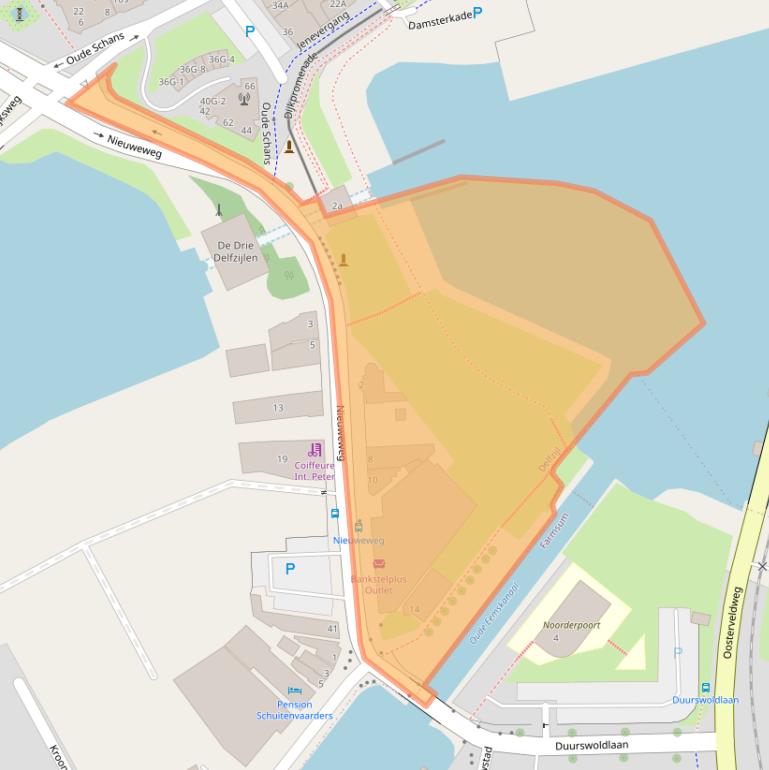 Kaart van postcodegebied 9934RC.