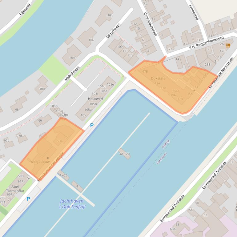 Kaart van postcodegebied 9934RE.