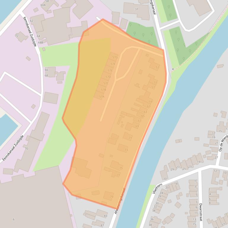 Kaart van postcodegebied 9936AT.