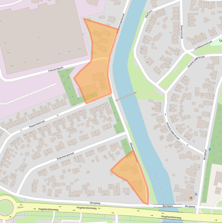 Kaart van postcodegebied 9936AV.