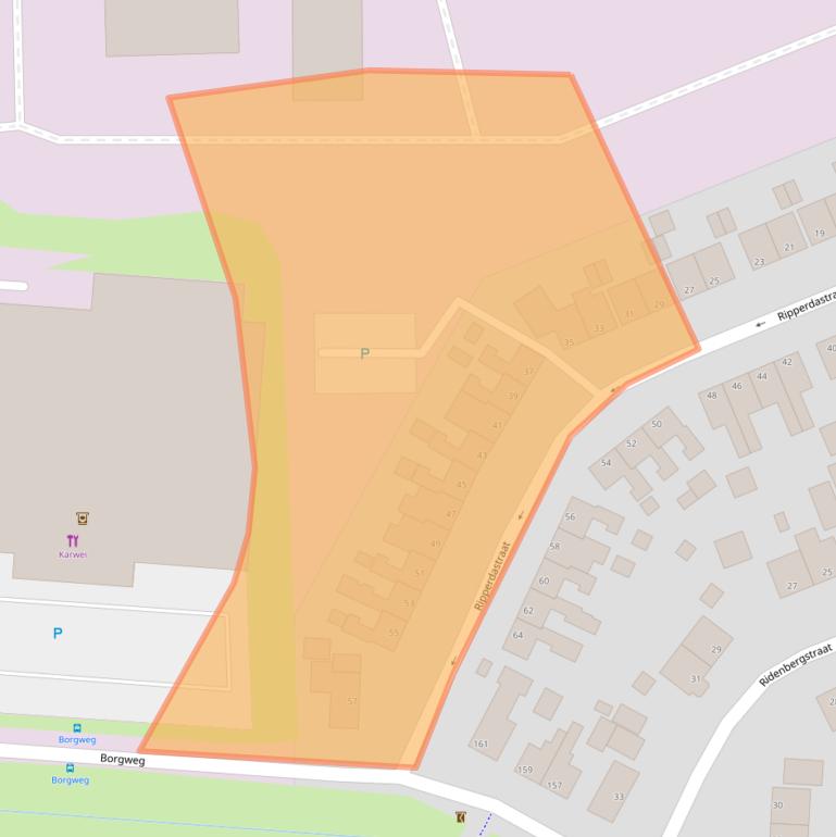 Kaart van postcodegebied 9936BB.