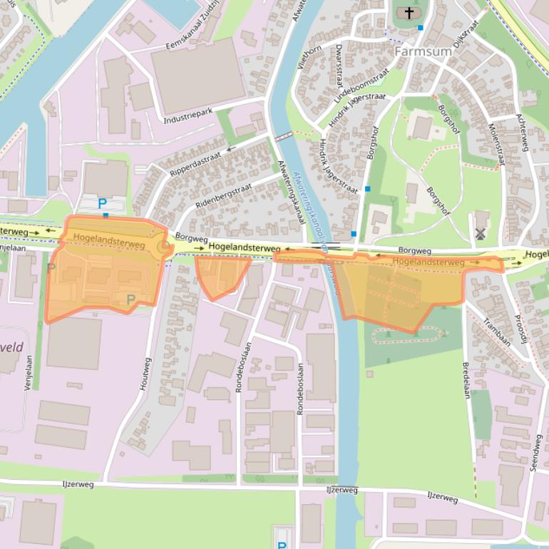Kaart van postcodegebied 9936BH.