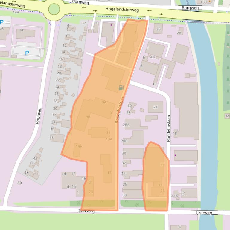 Kaart van postcodegebied 9936BJ.