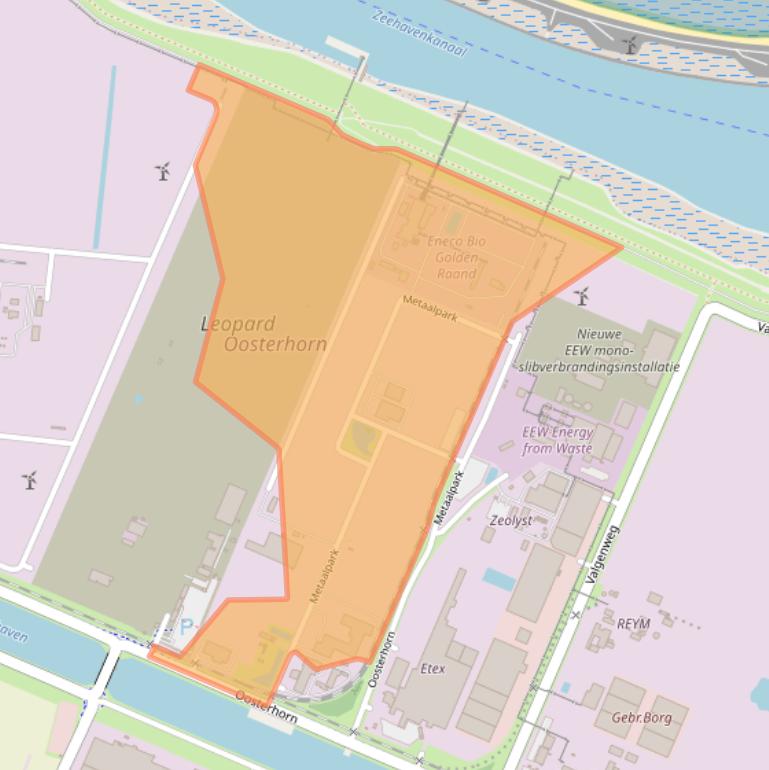 Kaart van postcodegebied 9936BV.