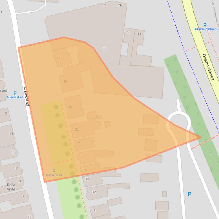 Kaart van postcodegebied 9936CB.