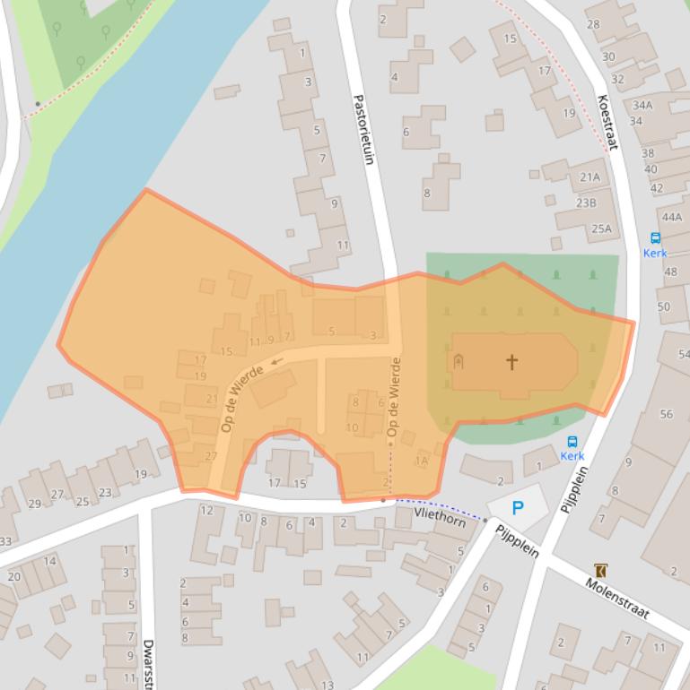 Kaart van postcodegebied 9936CK.