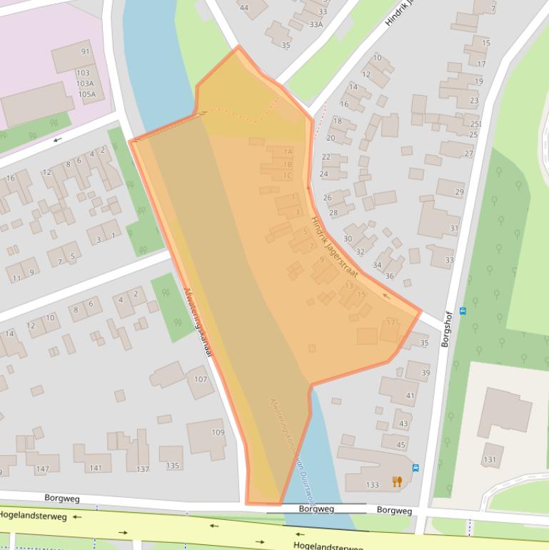 Kaart van postcodegebied 9936CT.