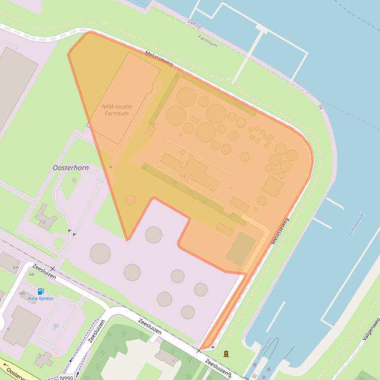 Kaart van postcodegebied 9936CX.