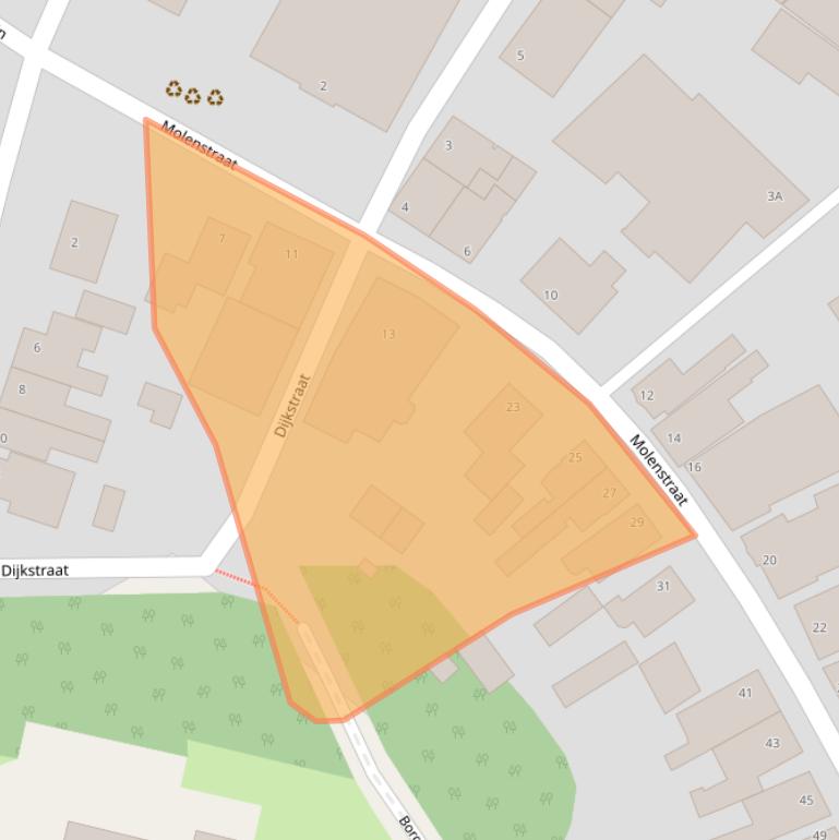 Kaart van postcodegebied 9936EA.