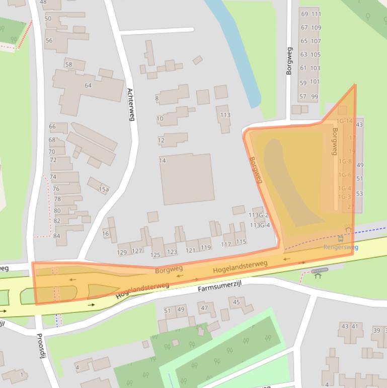 Kaart van postcodegebied 9936EH.