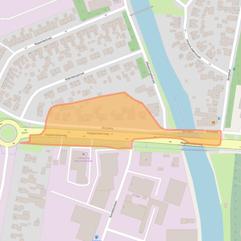 Kaart van postcodegebied 9936EN.