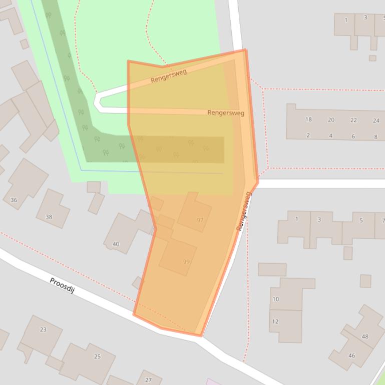 Kaart van postcodegebied 9936GG.