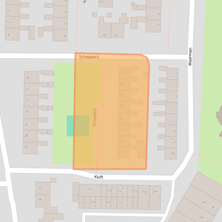 Kaart van postcodegebied 9936GM.