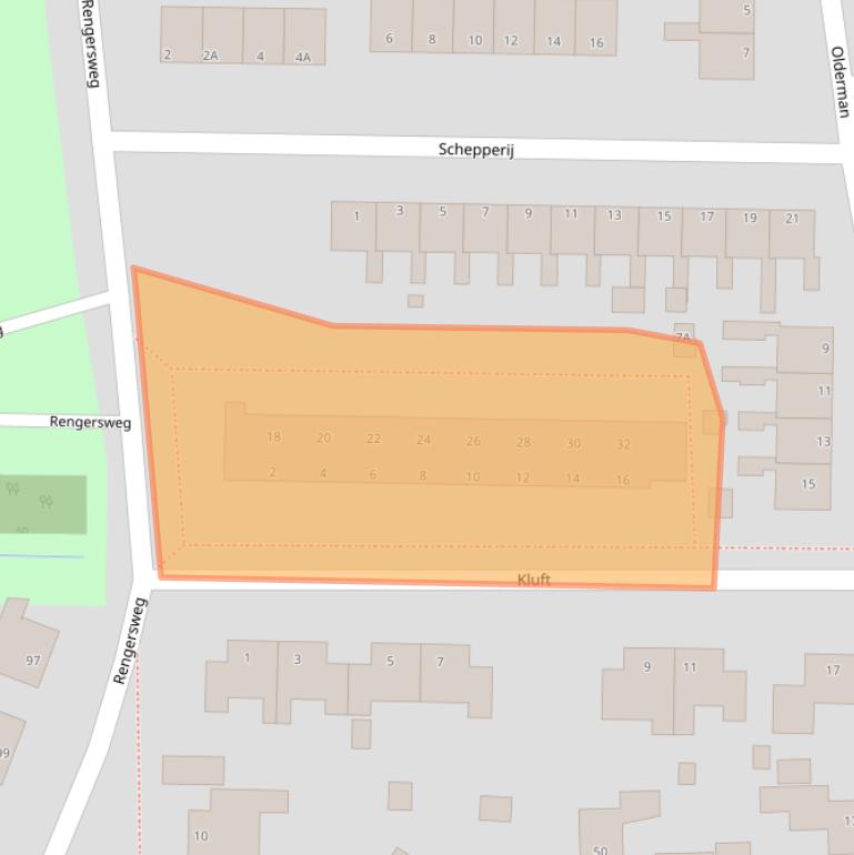 Kaart van postcodegebied 9936GR.