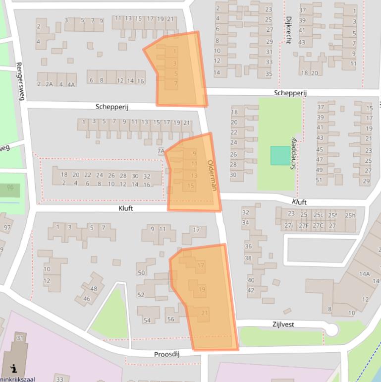 Kaart van postcodegebied 9936GS.