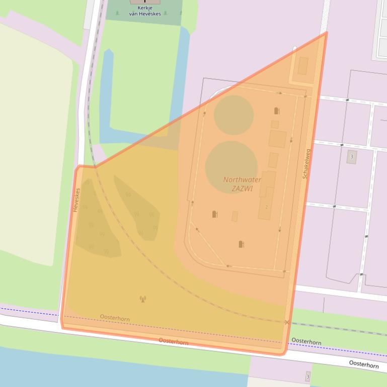 Kaart van postcodegebied 9936HC.