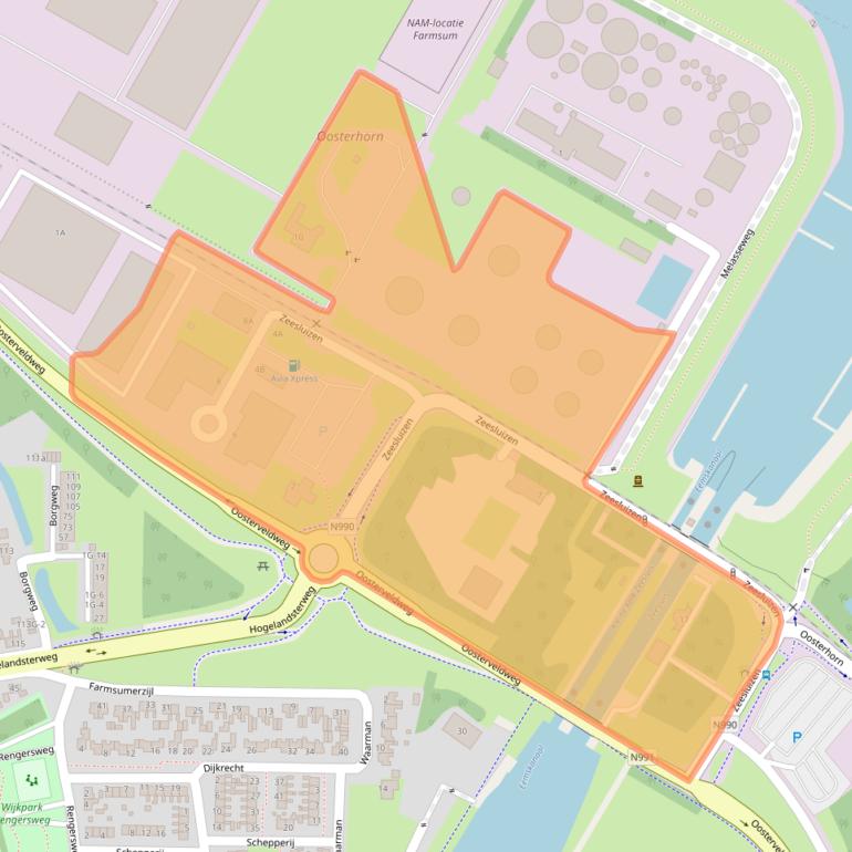 Kaart van postcodegebied 9936HX.