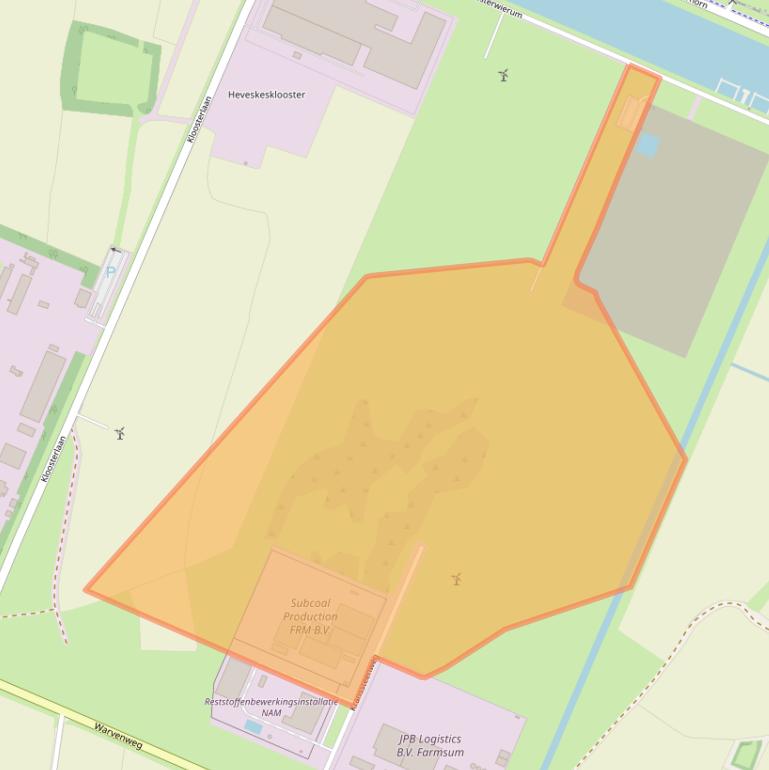 Kaart van postcodegebied 9936TH.