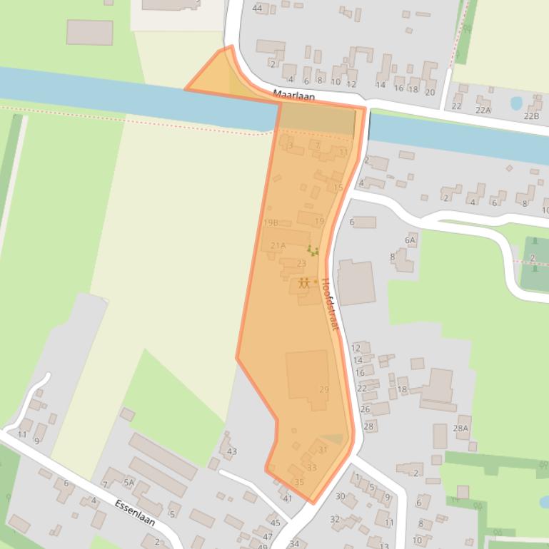 Kaart van postcodegebied 9937PB.